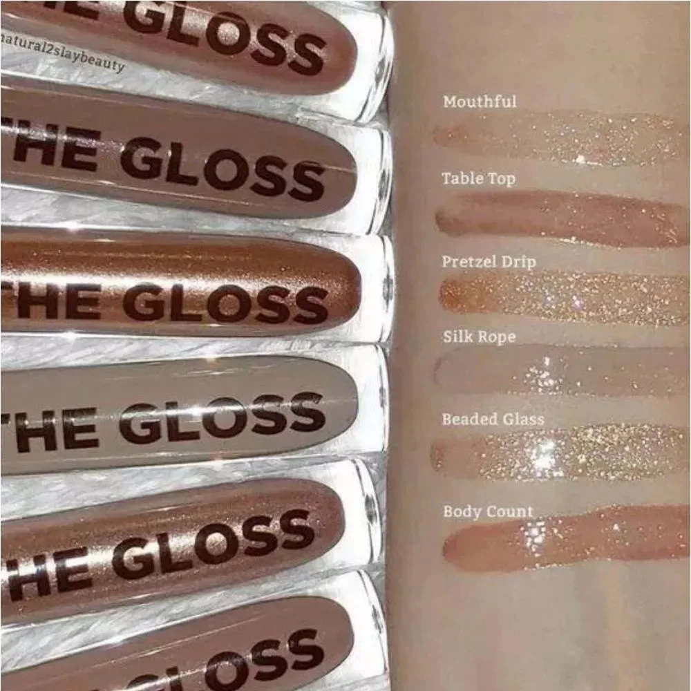 Jeffree Star Table Top The Gloss Orgy Collection Brown Shimmer Lip Gloss NIB